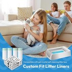 40pcs Cat Litter Bags Fit Petsafe Scoopfree Crystal Plus Pro Smart Box Tray