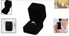 Universal Velvet Ring Box In Classic Black - Luxurious Gift For Every Occasion