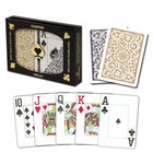6 Set Black Gold Copag Plastic Playing Cards Poker Size Jumbo Index New