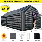 30ft Inflatable Cube Wedding Tent Nightclub Tent Custom Logo Black Portable
