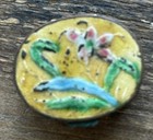 Vintage Pill Cases Three In Lot Abalone  Cherub  Painted Lucite