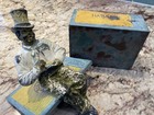 Vintage Iron Folk Art Cigar Man Box
