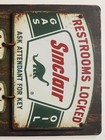Sinclair Oil Corporation Restroom Sign - Vintage Key Fob Restrooms Locked