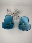 Vintage Translucent Blue Computer Speakers Hi-fi Stereo Sound Very Rare