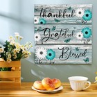 Thankful Grateful Blessed Rustic Wall Decor     Wooden Hanging Set Of 3 Home Signs