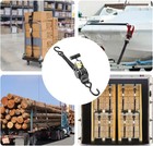 1 2-pack 10ft Retractable Ratchet Tie-down Straps   1500lbs Heavy-duty   S-hook