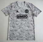 Philadelphia Union Adidas Pre Game Jersey Mens M Grey Camo Mls 2022 Primegreen 