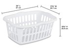 Sterilite Plastic Laundry Basket  1 5 Bushel Clothes