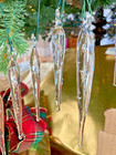 Glass Icicle Christmas Tree Ornaments Hand Made Blown Set 10 New Lot 3 Boxes