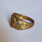 Ancient Antique Roman Engraved Ring Bronze Artifact Authentic Size 7