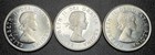  lot Of 3  1964 Canada 50 Cents Silver Coin  proof Like 