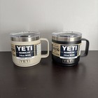 Lot Of  2  New - Yeti Rambler 14 Oz Stackable Mugs Cape Taupe And Black 