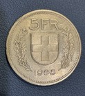 1985 Switzerland 5 Five Francs - Nice Coin