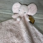 Baby Pink Elephant Snuggle Blankie Lovey Plush Security Blanket 15 5 In