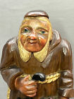 Antique Large German Hand Carved Black Forest Wood Sculpture Priest