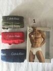Calvin Klein Cotton Stretch Classic Fit 3 Pack Hip Brief New Black Red Green