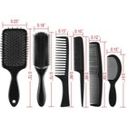 6pcs Paddle Hair Brush  Detangling Brush And Hair Comb Set For Men And Women