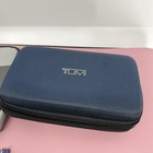 Tumi For Delta Lot Kit Travel Toiletry Case Navy Blue Zip Hard Shell Pouch
