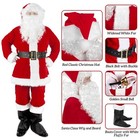Men s Santa Claus Costume 11pcs  Christmas Adult Deluxe Santa Suit