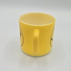 Vintage Smiley Face Yellow Coffee Mug Federal Glass Milk Glass Cup Happy Face