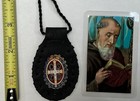 St Benedict Black Leather Scapular escapulario Negro Cuero Collar San Benito
