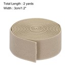 Twill Wide Elastic Band Double-side 1 2 Inch Flat 2 Yard Beige
