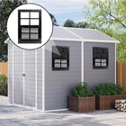 12 x18  Tempered Glass Shed Windows  2-pack Sliding W  Screen  black 