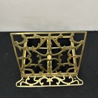 Vintage Ornate Gold Brass Easel Adjustable Folding Stand Book Art Bible Holder