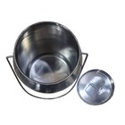 Functional And Decorative Stainless Steel Milk Can 11  H 2 6 Gallon