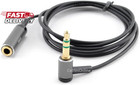 Cablesonline 3ft Slim 3 5mm Stereo Right-angle Male female Headphone Audio Exten