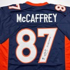 Autographed signed Ed Mccaffrey 2x Sb Champs Denver Blue Jersey Beckett Bas Coa
