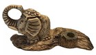 Elephant Lightweight Candlestick Holder Vintage Rinconada Hand Carved Signed 10   