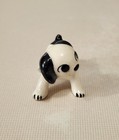 Hr Hagen Renaker Early Standing Mutt Dog Miniature Figurine White W  Black Spots
