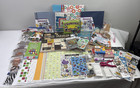 Large Scrapbooking   Craft Tools Lot Paper Stickers Books Christmas Travel Beads