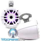 Memphis Mxa62tw 6 5  White Powersports Marine Boat Led Lights Tower Speakers New