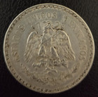 1938 _ Mexico Un Peso Silver _ Cap And Rays 72  Fine Silver