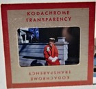 Vintage Red Border Slide Kodak 1950s Kodachrome Woman In Red Jacket White Flower
