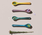Le Creuset Spoons Botanique Collection 5 7in Set Of 4 Fig Deep Teal Stoneware