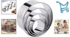 Cookie Cutter Set Stainless Steel 4 Pc Round Baking Rings Pastry Biscuits