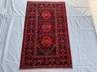 1960s Antique Afghan Baluchi Rug 3x5 Fine Handmade Persian Style Oriental Carpet