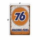 76 Racing Fuel  Gas Station  Garage  Auto Shop  Retro Tin Sign Vintage Looking