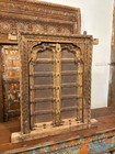 Antique 19th Century Indian Wooden Window Frame  Hand-carved Architectural Decor