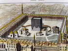 Mecca Saudi Arabia C  1880 Antique Engraved View 19th Century