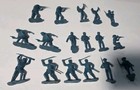 Vintage Marx Civil War Union Soldiers Blue Plastic 54mm Lot Of 17 Made Usa Lot 3