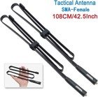 2 Pack 42 5-inch Length Sma-female Dual Band 144 430mhz Foldable Cs Tactical    