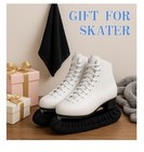 Ice Skate Guards  Soakers  Towel Gift Set  Adjustable Guard Design  Large  Red 
