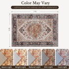 Homcom Area Rug 5x7  Machine Washable Rug For Living Room  Tawny Brown