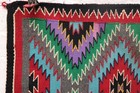 Atq Navajo Rug Textile Native American Indian Eye Dazzler Weaving 25x17 Vintage