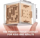 Fidget Puzzle Cube For Kids And Adults - 6-sided Wooden Puzzle Game Fidget Toy F