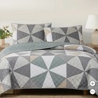 Origami Piece Prairie Patchwork 3-piece Quilt Set -king W  Sham Covers